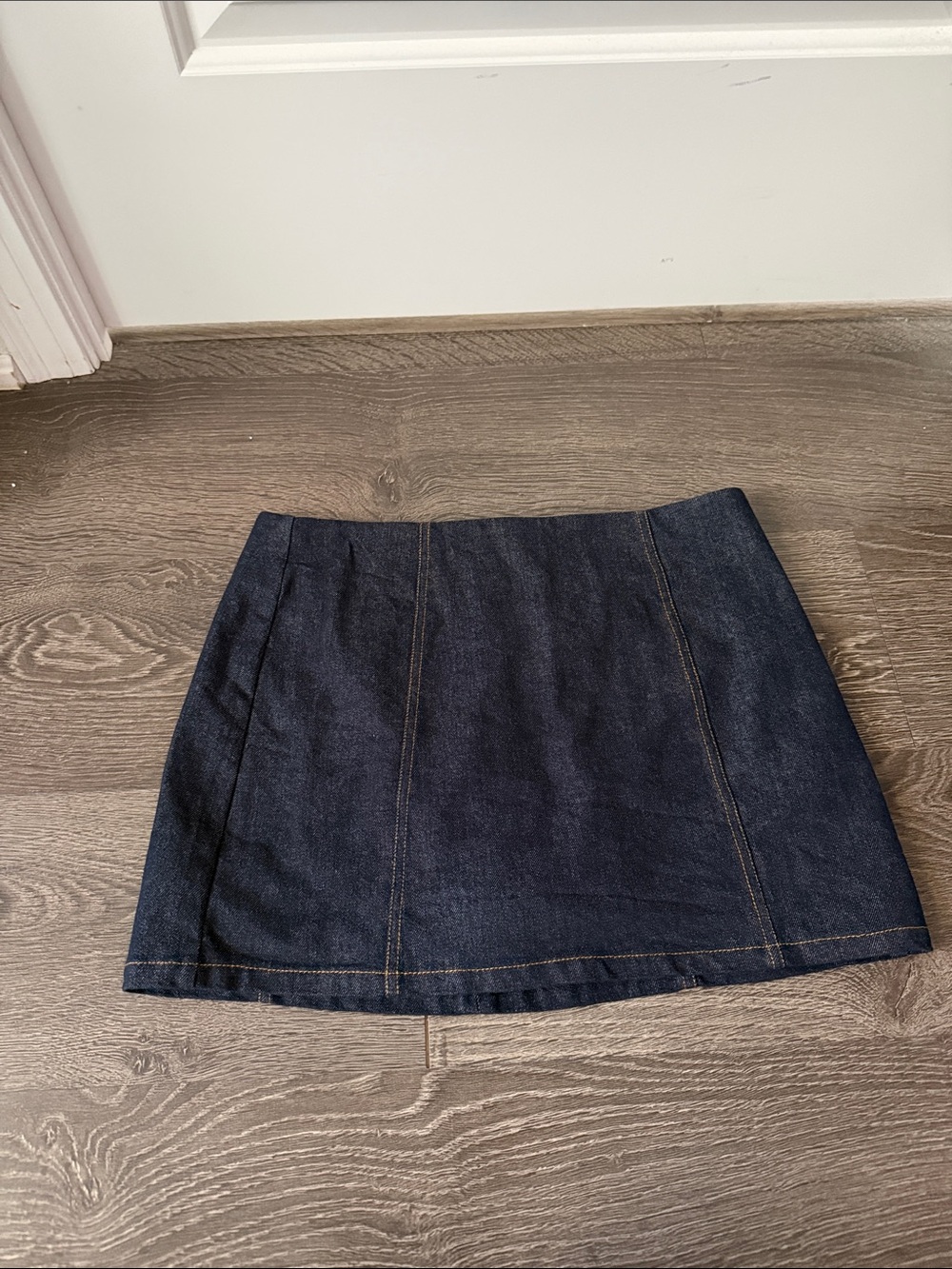 Classic Dark Blue Denim Mini Skort